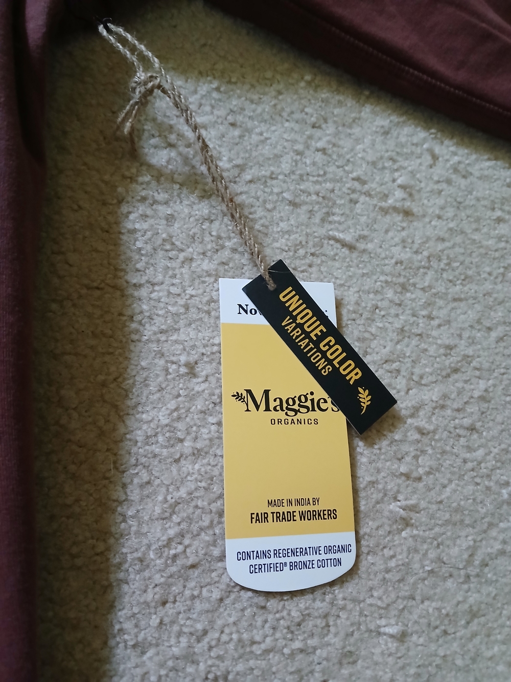Maggies Organic High- Low Women Crewneck Sweatshirt in Masala - Picture 2 of 6